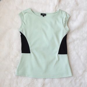 The Limited- mint and black top
